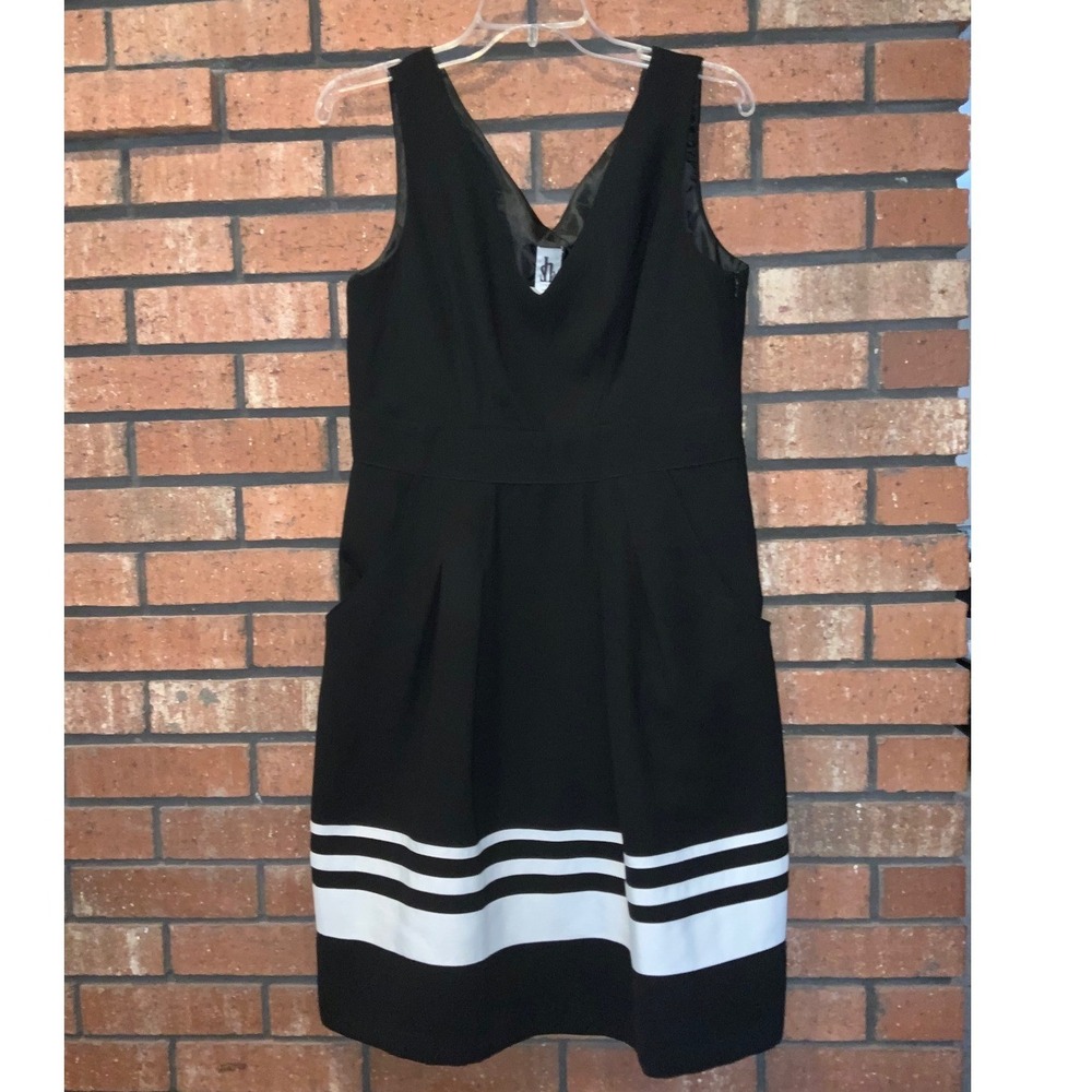 Sunhee Petite Womens Sleeveless Black Knee Length Dress Size 10P
